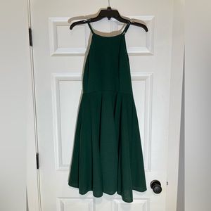 Lulu's dark green knee length dress Size Small